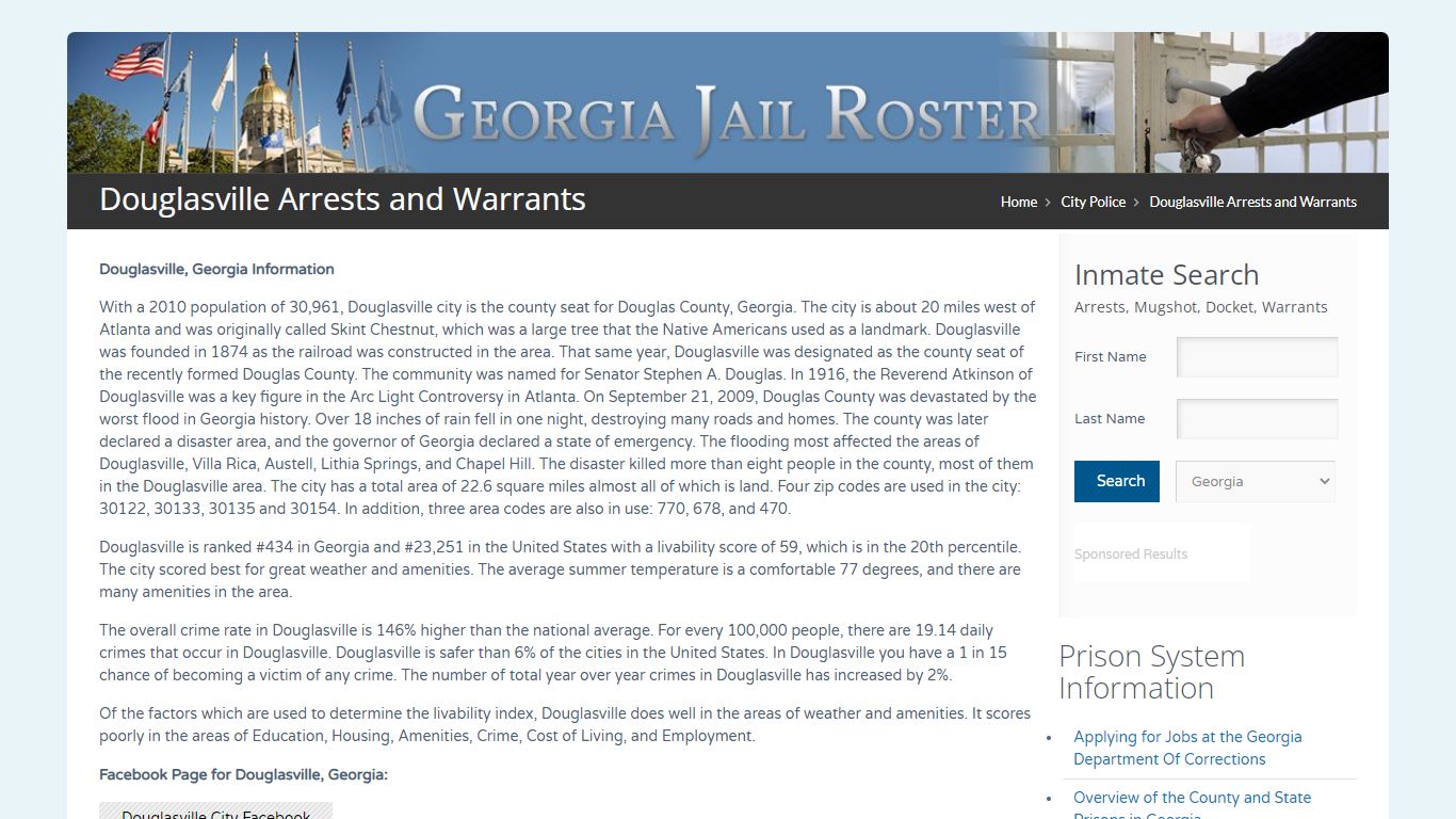 Douglasville Arrests and Warrants | Georgia Jail Inmate Search